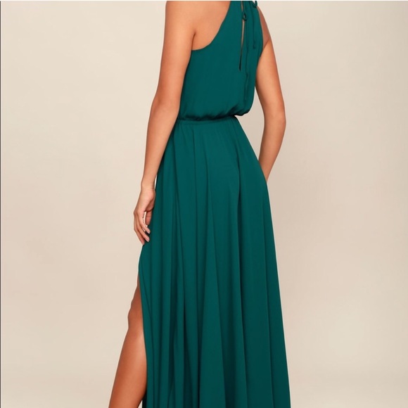 Lulus Essence of Style Teal Green Maxi Dress XL - Picture 8 of 13